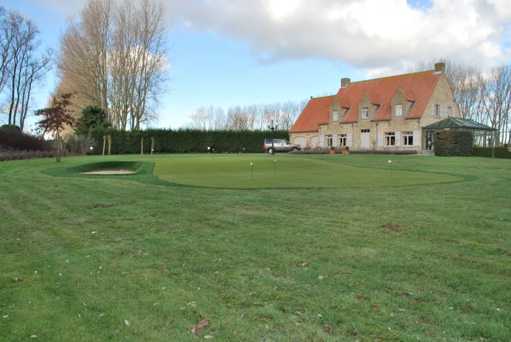 Private artificial turf green on a private estate